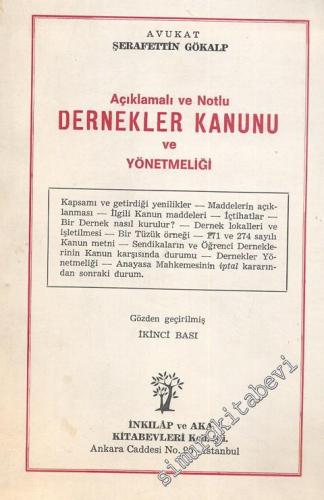 Açıklamalı ve Notlu Dernekler Kanunu ve Yönetmeliği