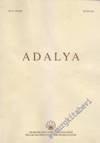 Adalya Yıllık Tarih Arkeoloji Dergisi - Sayı: 4       2000