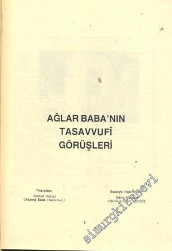Ağlar Baba'nın Tasavvufi Görüşleri -