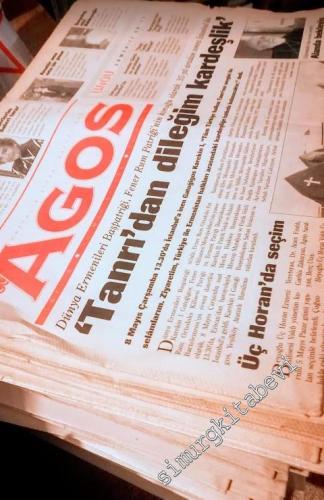 Agos Haftalık Siyasi Aktüel Gazete 86 Sayı ( Sayı 6 - 10 Mayıs 1996 - Sayı 587 - 29 Haziran 2007 ) - Sayı: 835, 13 - Nisan - 2012