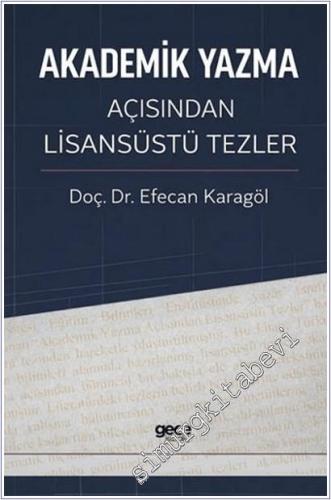 Akademik Yazma Açısından Lisansüstü Tezler -        2026