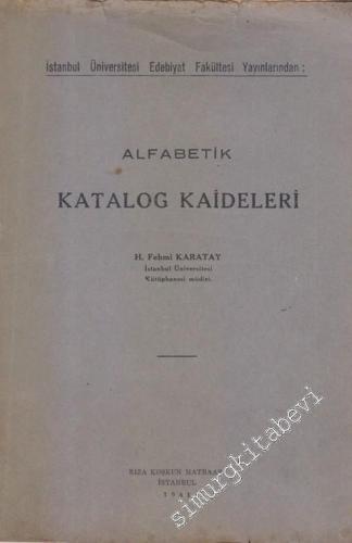 Alfabetik Katalog Kaideleri -        1941