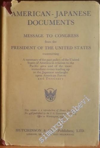 American - Japanese Documents: Message to Congress from the President 