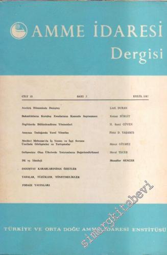 Amme İdaresi Dergisi  - 3  15    Eylül