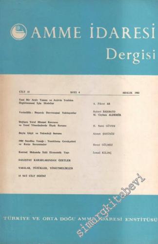 Amme İdaresi Dergisi  - 4  15    Aralık
