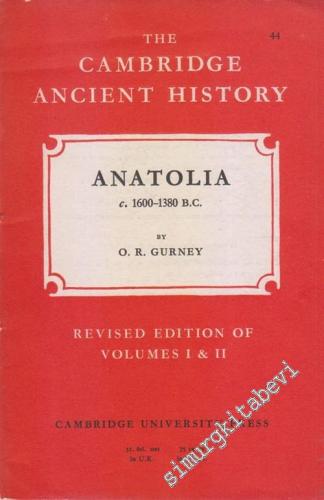 Anatolia C. 1600-1380 B.C. [ Hititler ] -        1966