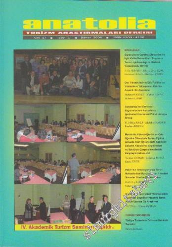 Anatolia Turizm Araştırmaları Dergisi  - Sayı: 1  17    Bahar