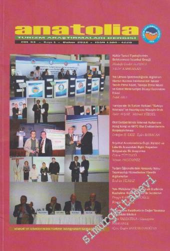 Anatolia Turizm Araştırmaları Dergisi - Sayı: 1 23 Bahar