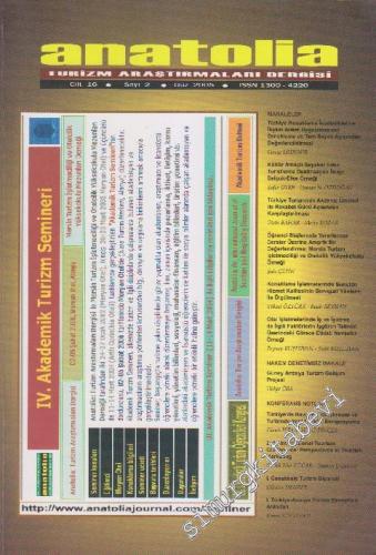 Anatolia Turizm Araştırmaları Dergisi  - Sayı: 2  16    Güz