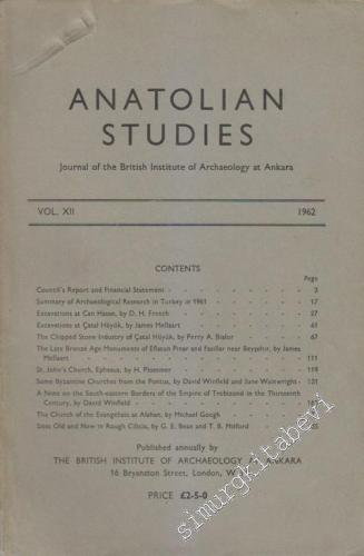Anatolian Studies: Journal of the British Institute of Archaeology at 