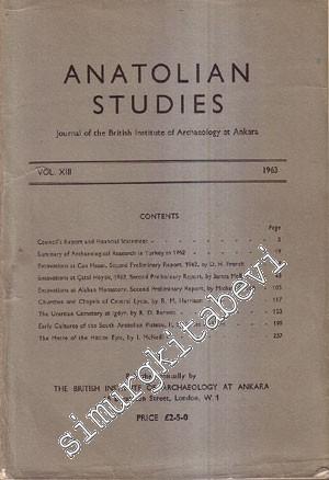 Anatolian Studies : Journal of the British Institute of Archaeology at