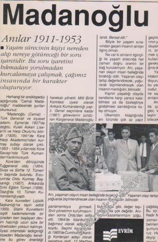 Anılar 1 ( 1911 - 1953 ) -        1982