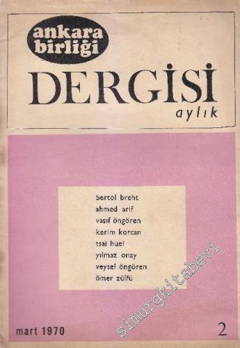 Ankara Birliği Dergisi - Sayı: 2      Mart