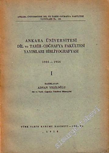 Ankara Üniversitesi Dil ve Tarih Coğrafya Fakültesi Bibliyografyası 19