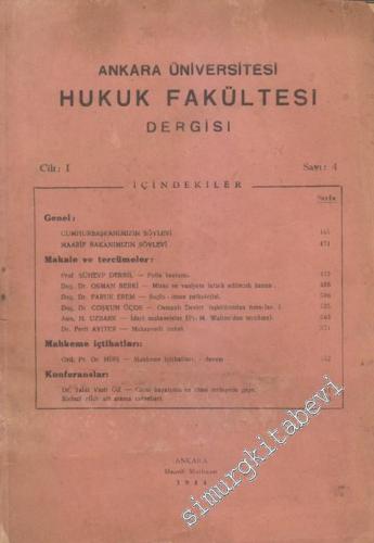 Ankara Üniversitesi Hukuk Fakültesi Dergisi - Sayı: 4 Cilt 1