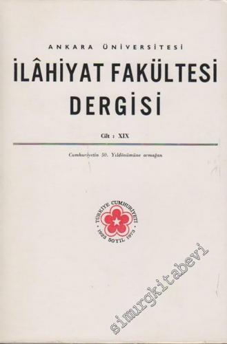 Ankara Üniversitesi İlahiyat Fakültesi Dergisi - Cilt: 19, Yıl: 1973