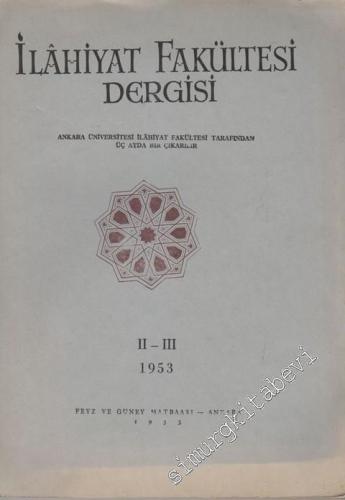 Ankara Üniversitesi İlahiyat Fakültesi Dergisi - Cilt: 2, Sayı: 2 - 3,