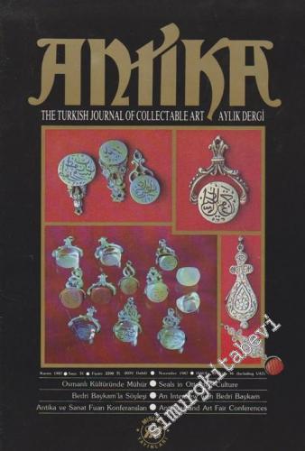 Antika Aylık Dergi -The Turkish Journal of Collectable Art - Kasım 1987; Sayı: 31