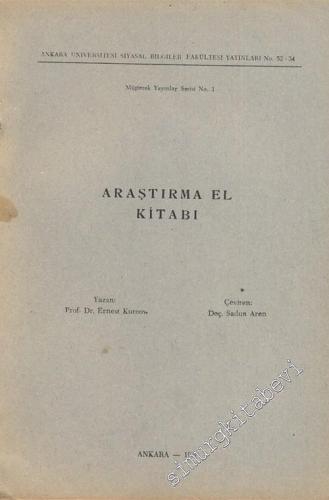 Araştırma El Kitabı -        1956