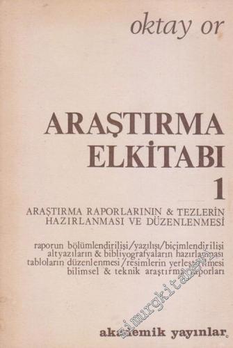 Araştırma Elkitabı 1 : Araştırma Raporlarının & Tezlerin Hazırlanması ve Düzenlenmesi -        1973