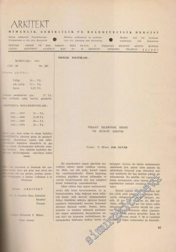 Arkitekt Mimarlık Şehircilik Ve Belediyecilik Dergisi - 281 24 Nisan