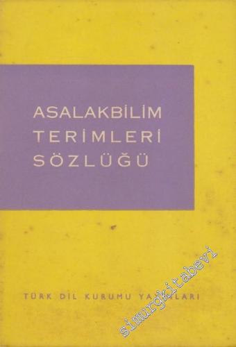 Asalakbilim Terimleri Sözlüğü -        1970