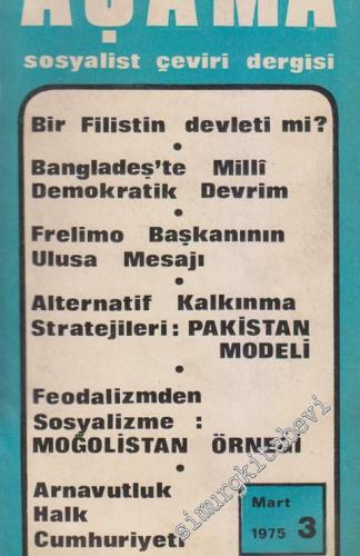 Aşama Sosyalist Çeviri Dergisi - Sayı: 3  1    Mart