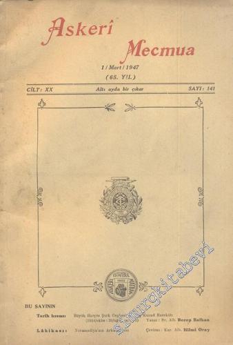 Askeri Mecmua  - Cilt: 20 Sayı: 141, 1 Mart 1947
