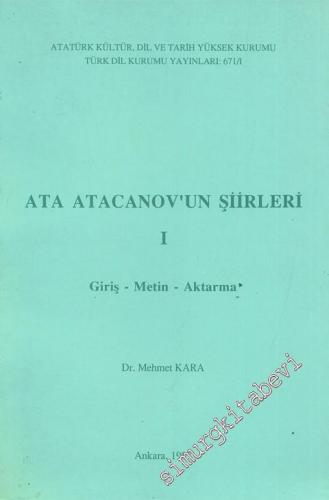 Ata Atacanov'un Şiirleri: Giriş Metin Aktarma İnceleme Gramer Dizini 2