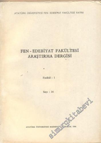 Atatürk Üniversitesi Fen Edebiyat Fakültesi Edebiyat Bilimleri Araştırma Dergisi - Sayı: 14 Fasikül  1