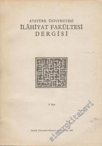 Atatürk Üniversitesi İlahiyat Fakültesi Dergisi - Sayı: 8, Yıl: 1988