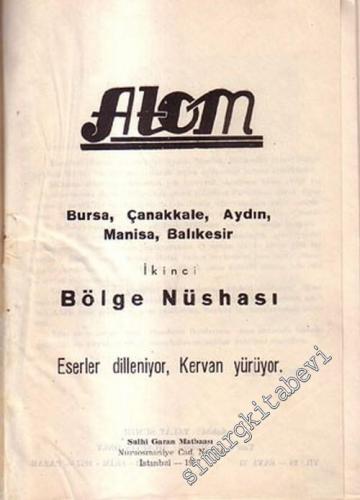 Atom: Bursa, Çanakkale, Aydın, Manisa, Balıkesir, İkinci Bölge Nüshası