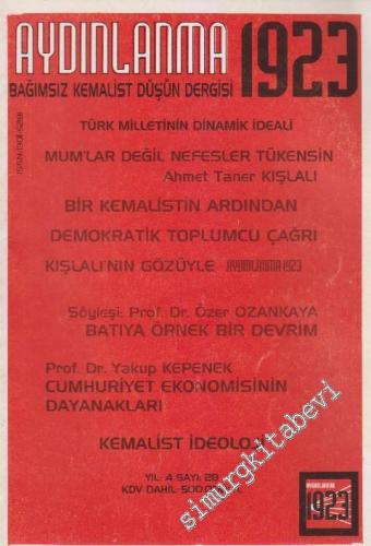 Aydınlanma 1923 Bağımsız Kemalist Düşün Dergisi - Sayı: 28 4 Eylül - E