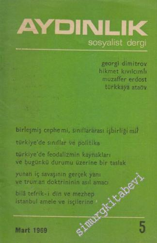 Aydınlık Aylık Sosyalist Dergi - Sayı: 5  - Mart 1969