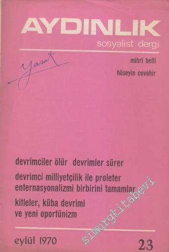 Aydınlık Aylık Sosyalist Dergi - Siyah - Beyaz Poster - Necmettin Giritlioğlu ( 1944 - 1970) - Sayı: 23, Eylül 1970