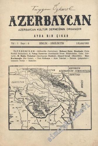 Azerbaycan - Azerbaycan Kültür Derneği Organı - Sayı: 6, Şubat 1952