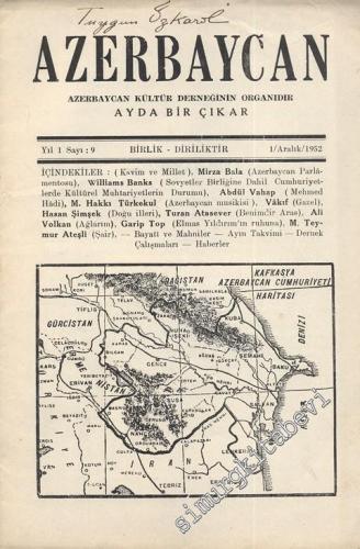 Azerbaycan - Azerbaycan Kültür Derneği Organı - Sayı: 9, Şubat 1952