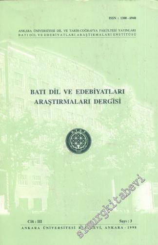Batı Dil ve Edebiyatları Araştırmaları Dergisi - Sayı: 3    3