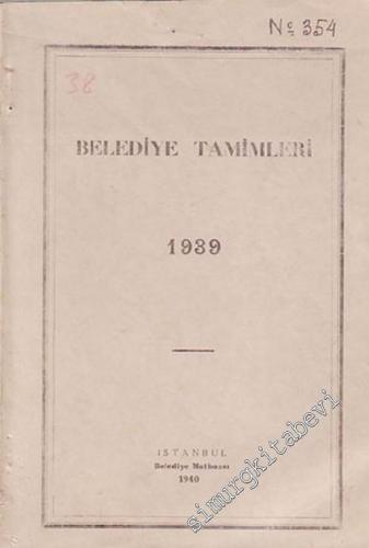 Belediye Tamimleri 1939