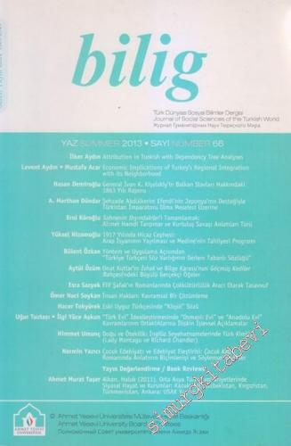 Bilig: Türk Dünyası Sosyal Bilimler Dergisi - Sayı: 66      Yaz 2013