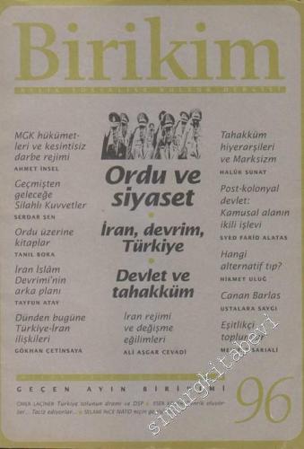 Birikim Aylık Sosyalist Kültür Dergisi - 96      Nisan