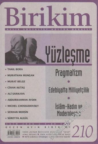 Birikim Aylık Sosyalist Kültür Dergisi, Dosya: Yüzleşme - 210 Ekim