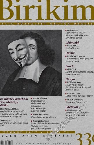 Birikim Aylık Sosyalist Kültür Dergisi - Eksik Vatandaşlık, LGBT, Gezi, Arap Baharından Sonra - Sayı: 339      Temmuz