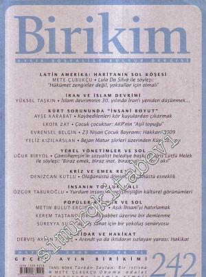 Birikim: Aylık Sosyalist Kültür Dergisi - Haziran 2009, Sayı: 242