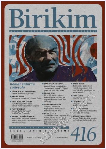 Birikim Aylık Sosyalist Kültür Dergisi - Kemal Tahir'in Sağı Solu - Sa