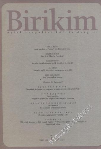 Birikim Aylık Sosyalist Kültür Dergisi - Sayı: 15, Temmuz 1990
