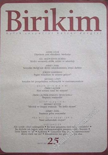 Birikim Aylık Sosyalist Kültür Dergisi - Sayı: 25, Mayıs 1991