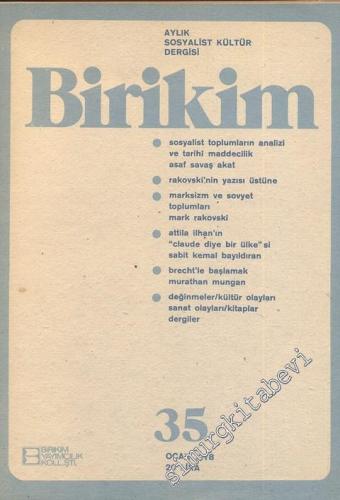 Birikim Aylık Sosyalist Kültür Dergisi - Sayı: 35, Ocak 1978