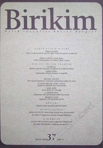 Birikim Aylık Sosyalist Kültür Dergisi - Sayı: 37, Mayıs 1992