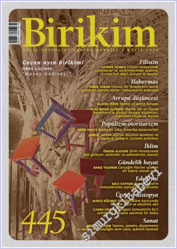 Birikim Aylık Sosyalist Kültür Dergisi - Sayı: 445 Mayıs 2026